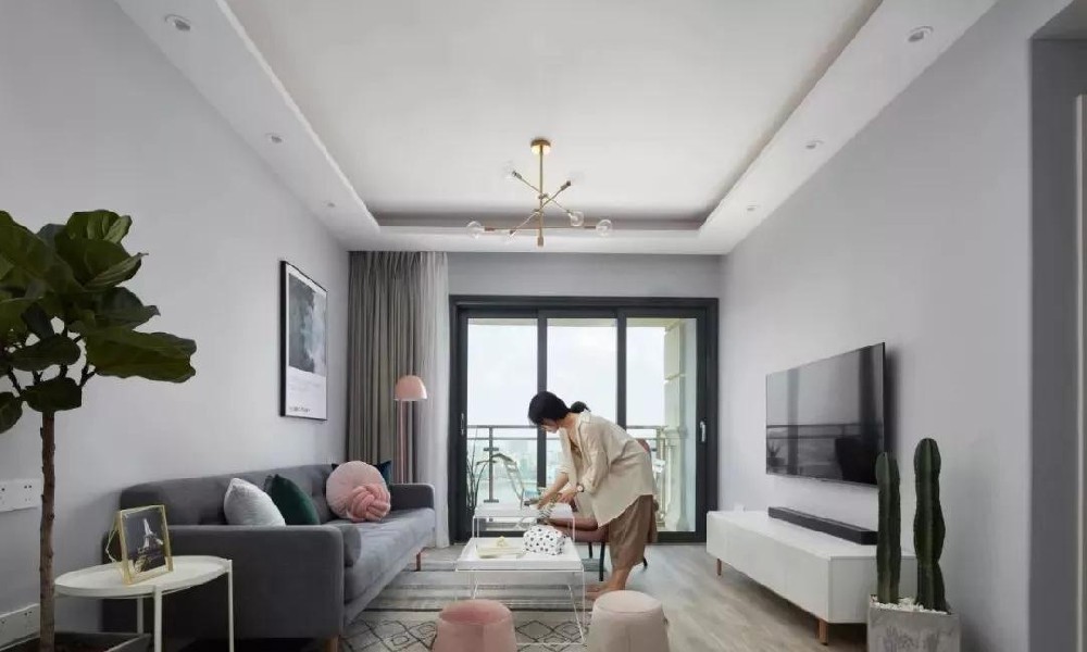 88㎡北歐婚房，這陽(yáng)臺和飄窗我能坐半天